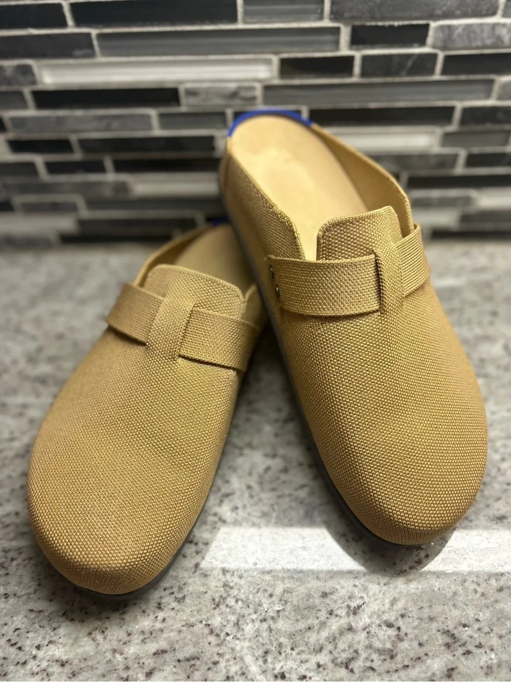 Rothy’s Men's Textile Slip-On Clog in Tan size 9, womens size 10